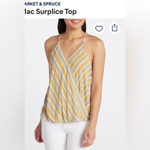 Stitch Fix Market & Spruce NWOT Yellow and White Striped Camisole